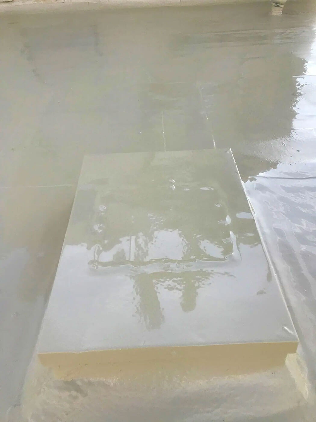 Spray foam and coating on a flat commercial roof